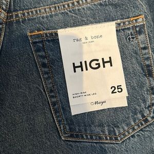 RAG & BONE - Maya High Rise shorty wide leg jeans